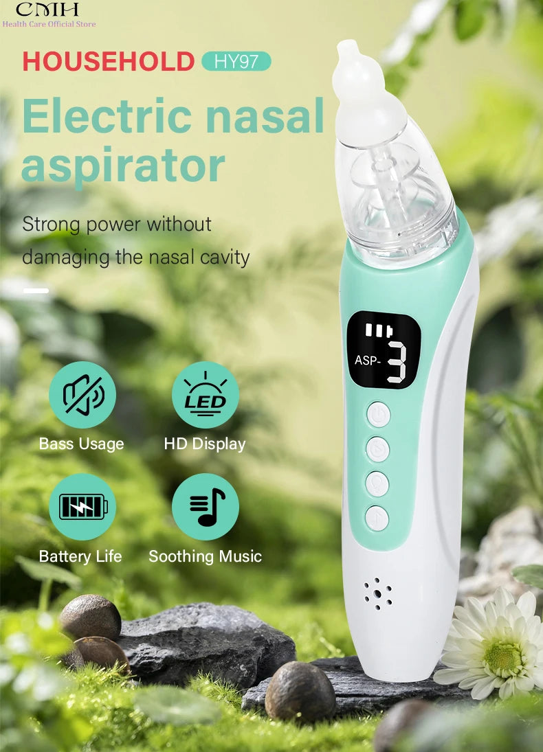 Tidesmit Electric Nasal Aspirator, USB Rechargeable, 3 Suction Modes Back Massage Instrument Tidesmit