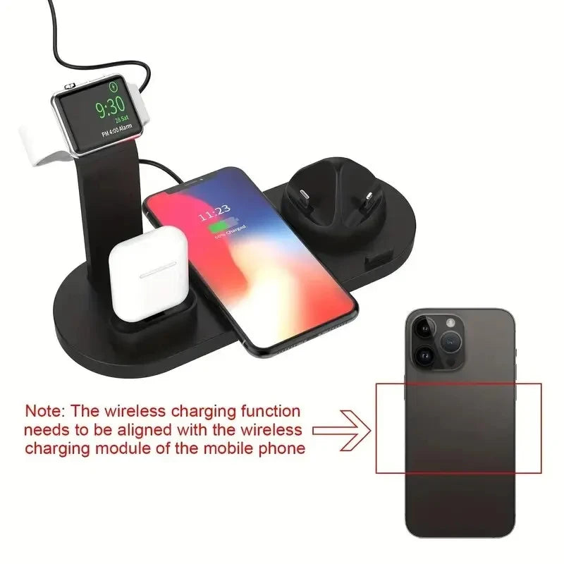 Wireless Charging Station - Qi Certified MagSafe Compatible Multi-Device Tidesmit