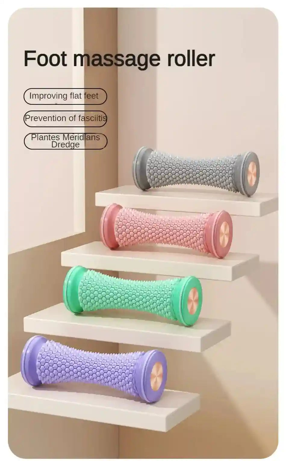 Foot Massage Roller for Plantar Fasciitis - Deep Tissue Muscle Relief Tool Massage Roller Tidesmit