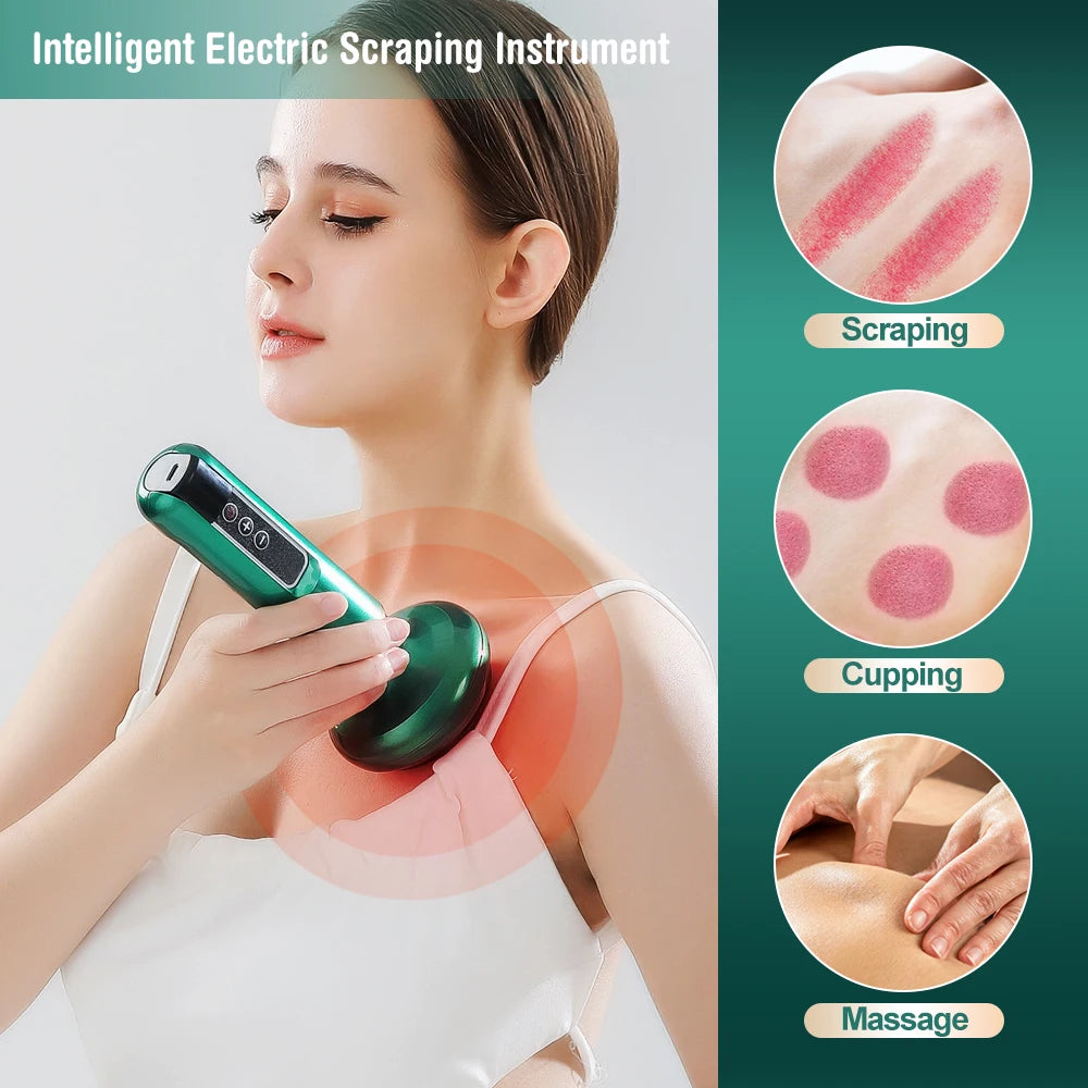 Electric Gua Sha Massager: Heated Deep Tissue Body Sculpting Tool Body Shaping Massage Equipment Tidesmit