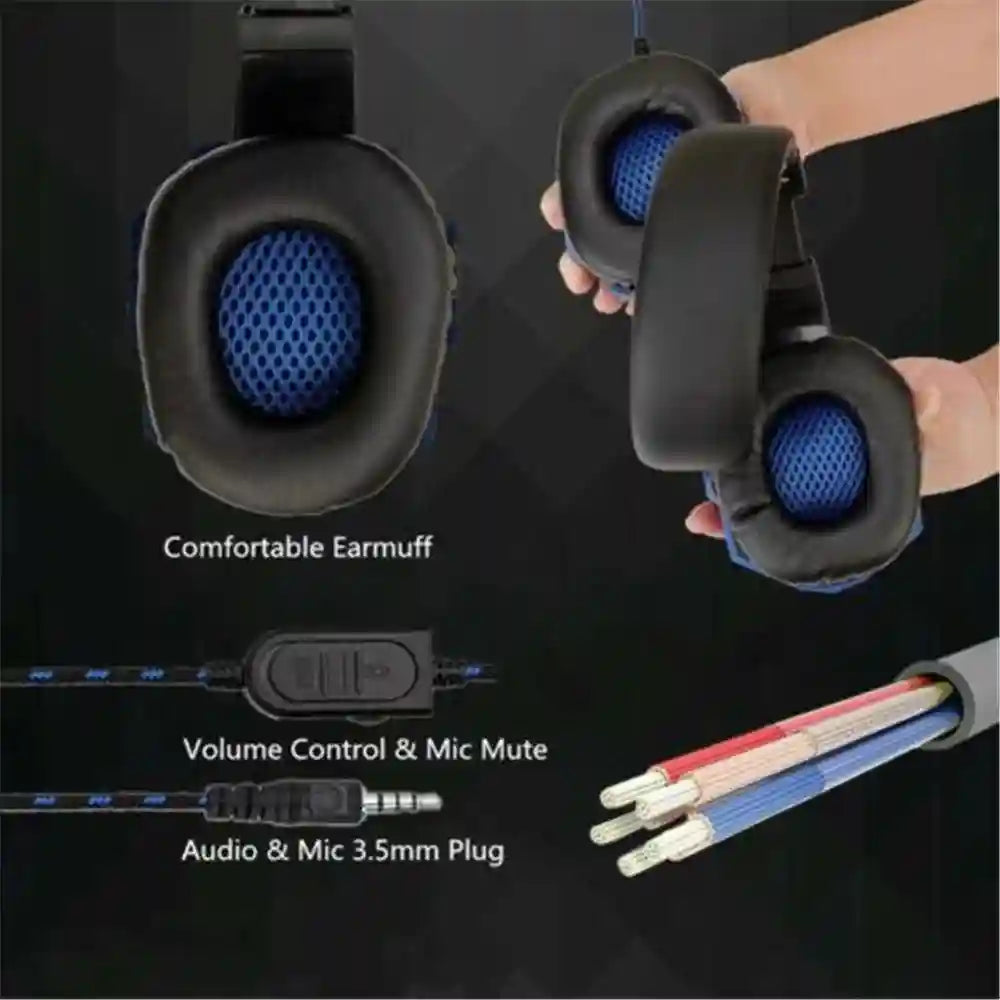 Wired Gaming Headphones with Microphone - Over-Ear PC Headset Tidesmit