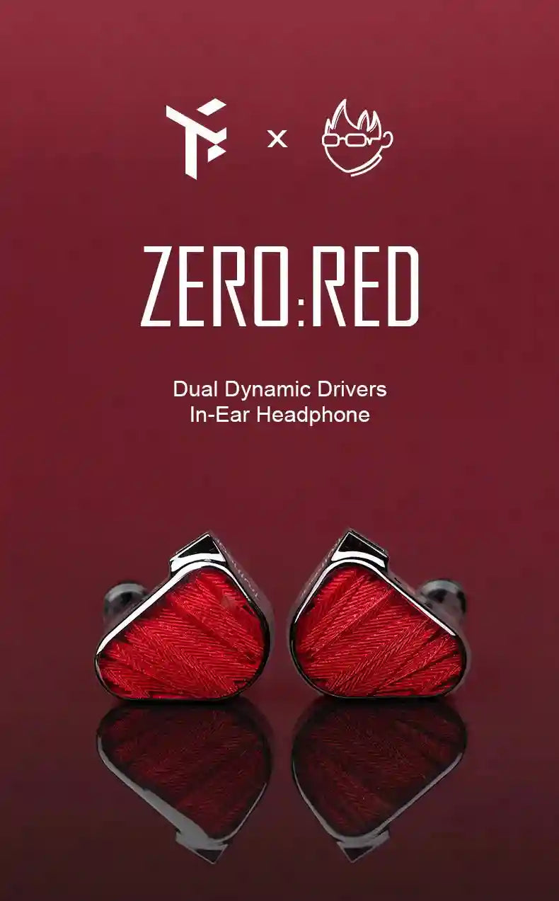 Truthear Crinacle Zero:Red Dual Dynamic Driver In-Ear Monitors - Red Tidesmit