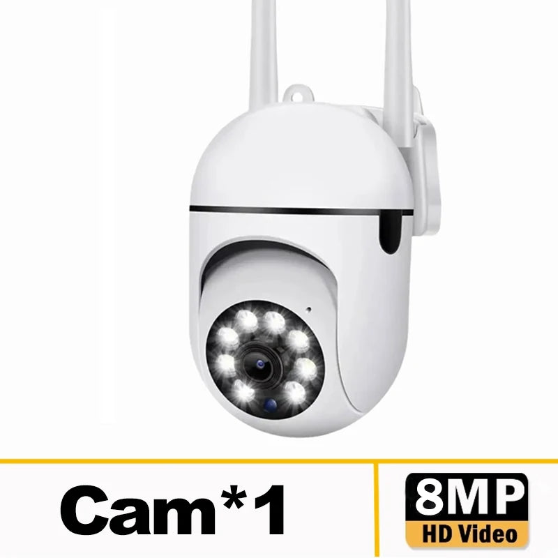 Wifi Surveillance Camera 8MP HD Wireless Security PTZ Camera AI Human Tracking Two-way Audio Color Night Vision Home IP Camera
