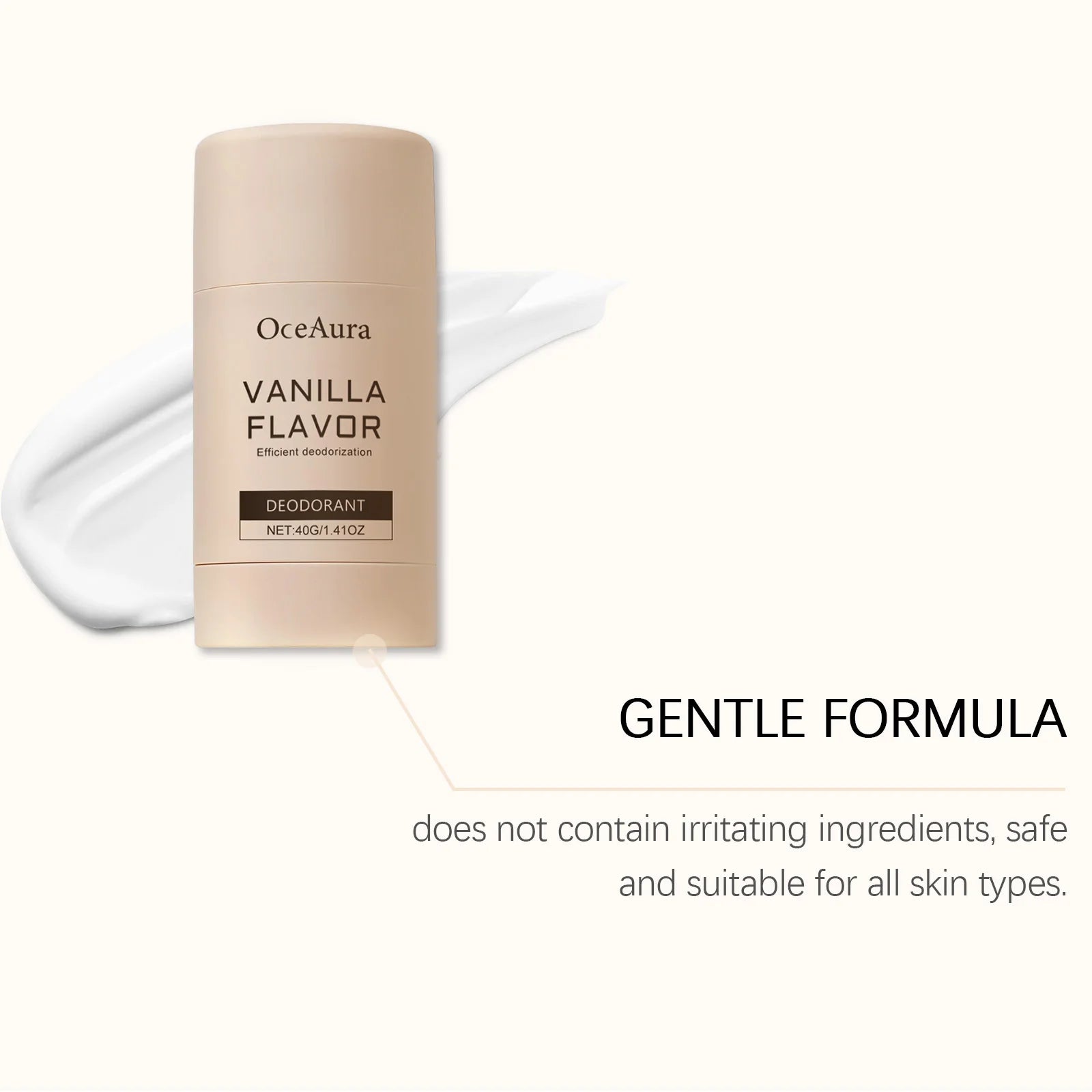 Tidesmit OceAura Vanilla moisturizing deodorant for women with Vitamin E for 40g long-lasting odor protection