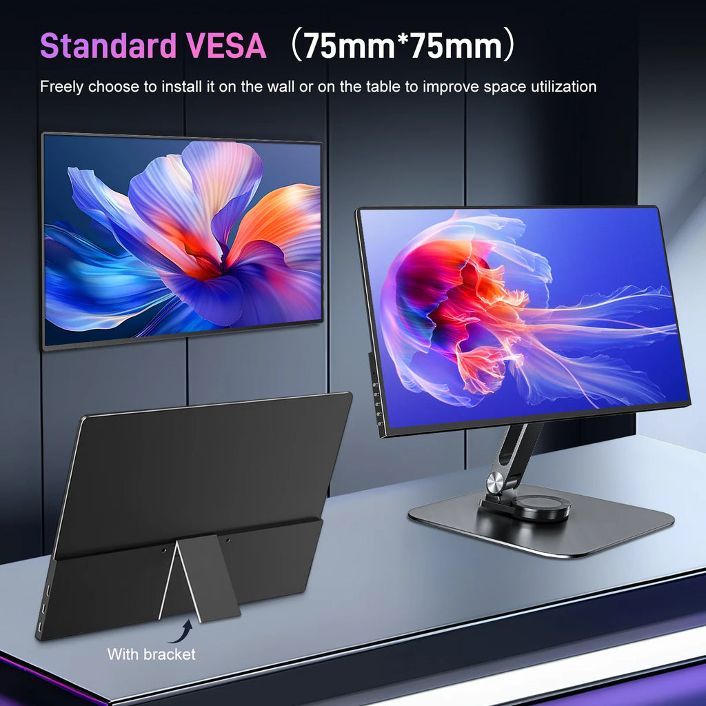 FORZOLA 16" 2K OLED Portable Monitor 120hz Gaming Display 100% DCI-P3 Laptop External Screen USB-C HDMI For Mac PC Mobile Phone