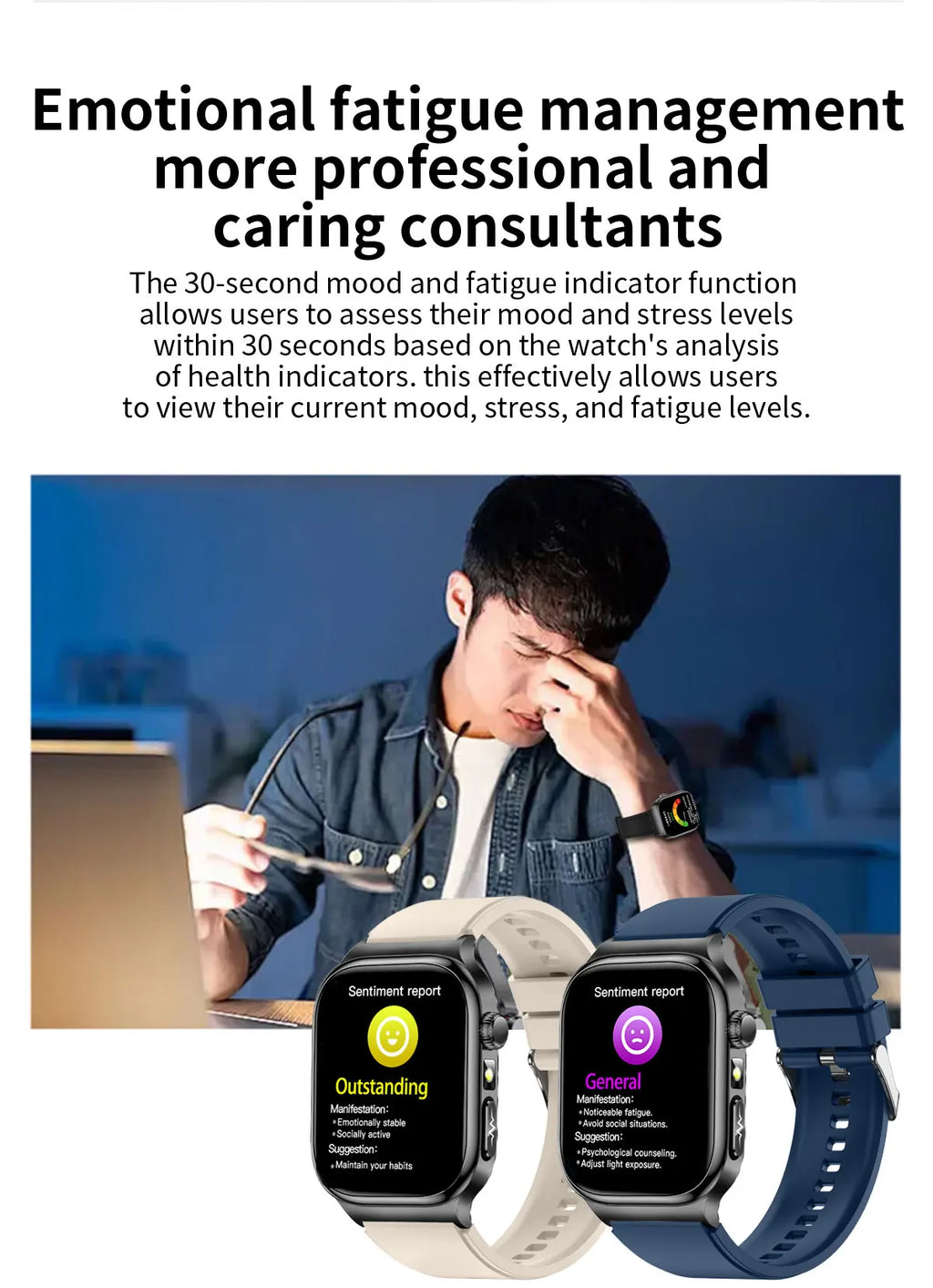 2026 New ECG Heart Health Analysis Smart Watch Accurate Uric Acid Blood Pressure Body Fat Five organ Fitness Health Smart Watch