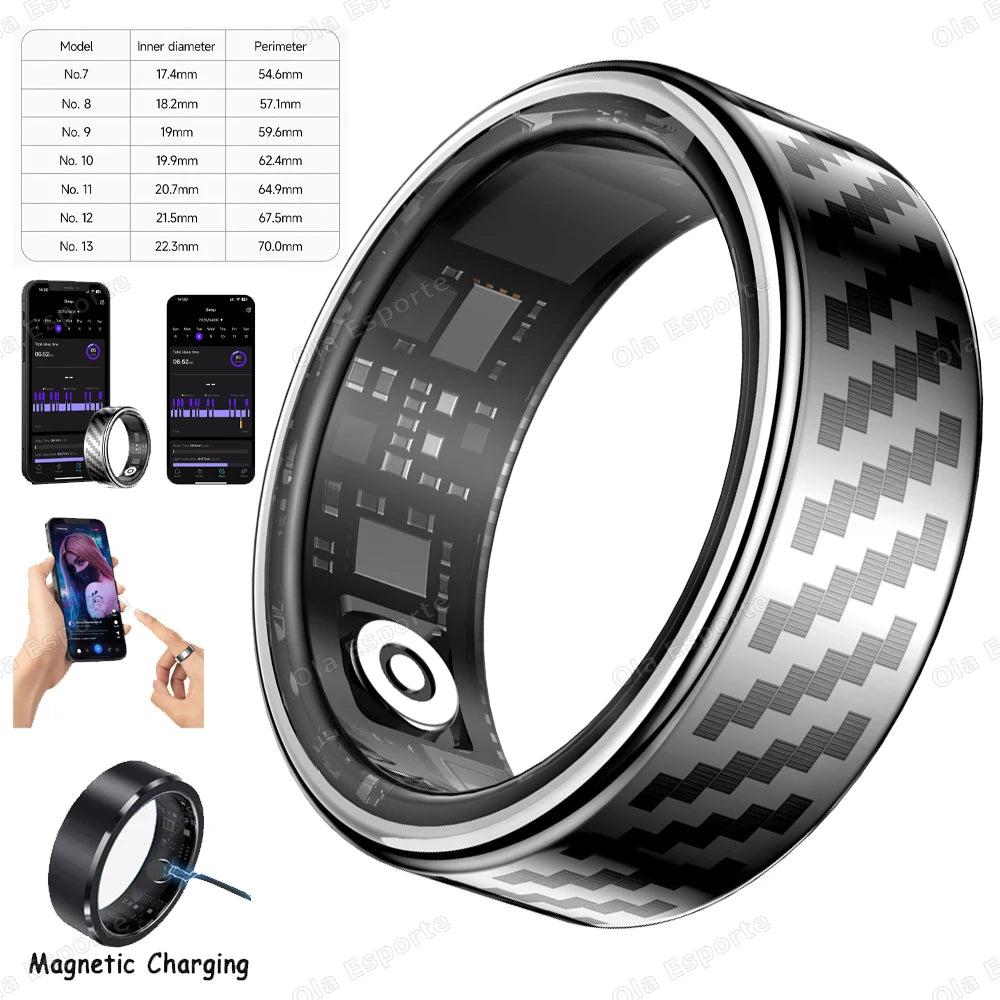 2025 Smart Ring Call Alert, Message Notification, Hand Gestures Control, Health Manager, IP68 5ATM Waterproof Ring For Men Women