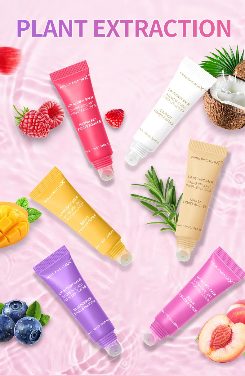 Fruit Flavored Lip Oil Set – 6-Piece Hydrating Lip Care Treatment Lip Care Tidesmit