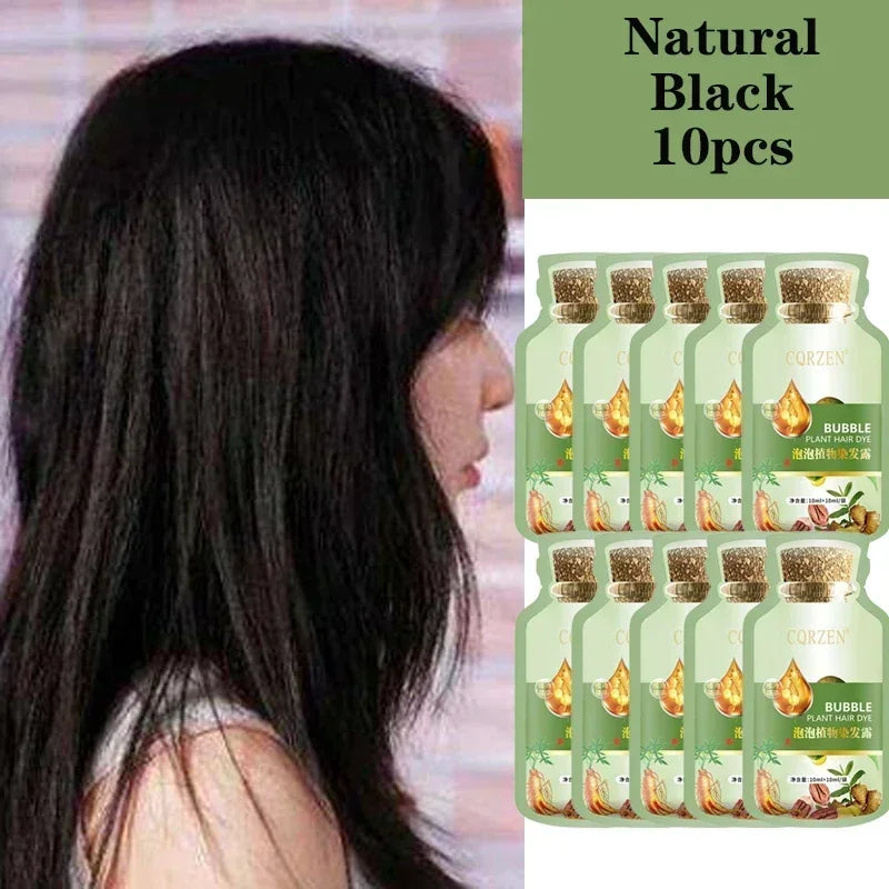 Hair Color Shampoo Cover Gray Hair 5 Minutes Change Hair Color Non-Irritating Hair Dye Shampoo DIY Fashion Hair Color Hair Care