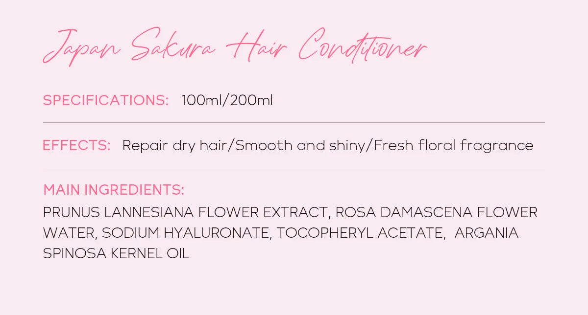 LAIKOU Sakura Shampoo And Hair Conditioner Cherry Blossom Nourishing Repair Dry Hair Smooth Anti Frizz Moisturizing Hair Care