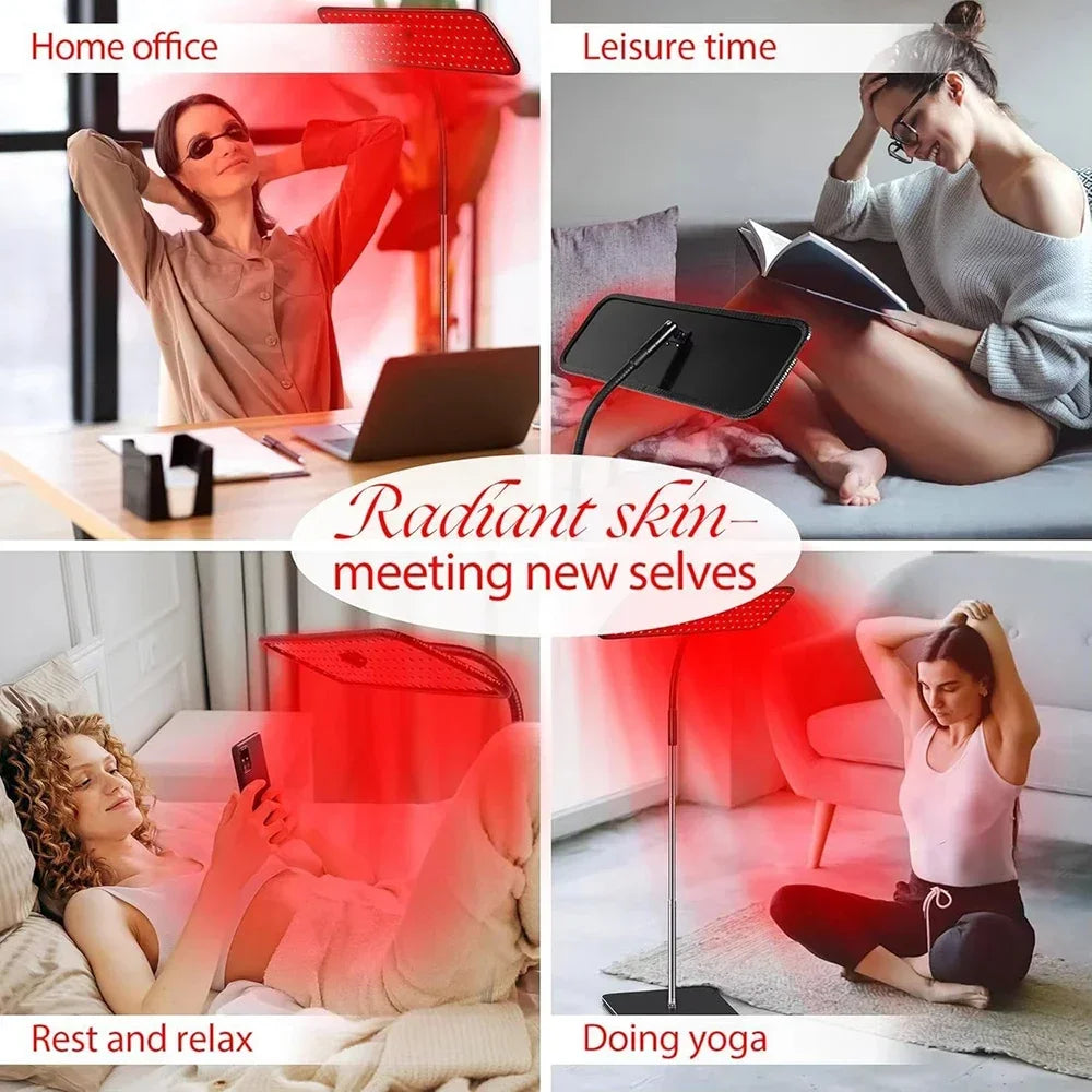 LED Red Light Therapy Panel Lamp for Facial Anti Aging Skin Care Beauty 216 LED Light Body Pain Relief Physical Therapy Tools