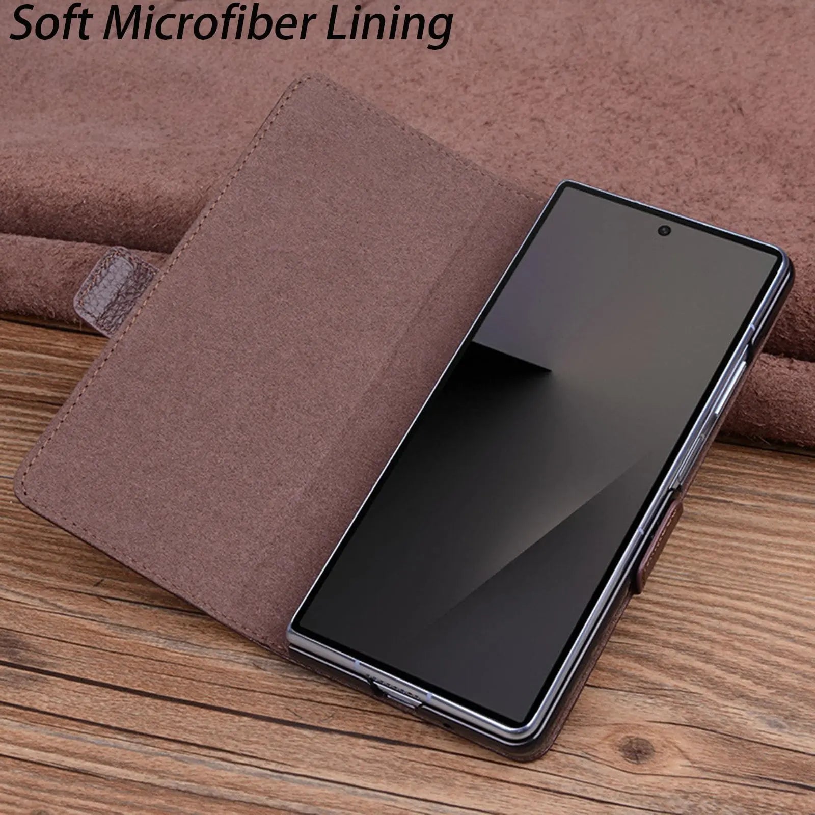Samsung Galaxy Z Fold 7 Leather Case: Crocodile Texture Slim Fit Cover Tidesmit