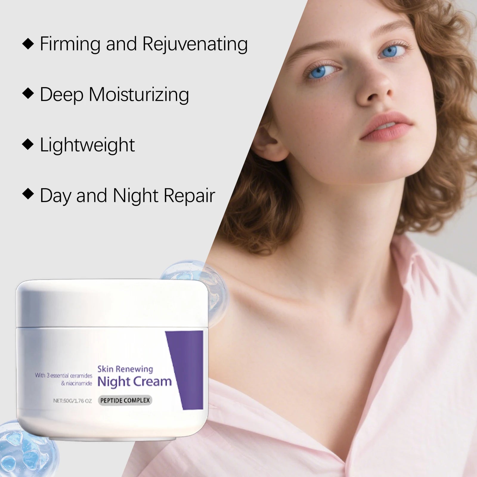 Niacinamide Brighten Night Cream Improve Dullness Inhibit Melanin Production Shrink Pores Deeply Nourish Skin Moisturizing Cream