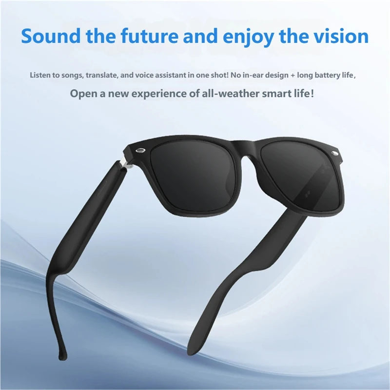 AI Smart Glasses Bluetooth Audio with Anti-Blue Light Protection Tidesmit