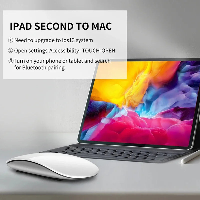 New Wireless Bluetooth Magic Computer Mouse Rechargeable Touch Slim Ergonomic Dual-Mode Silent PC Mice For Apple Macbook Air