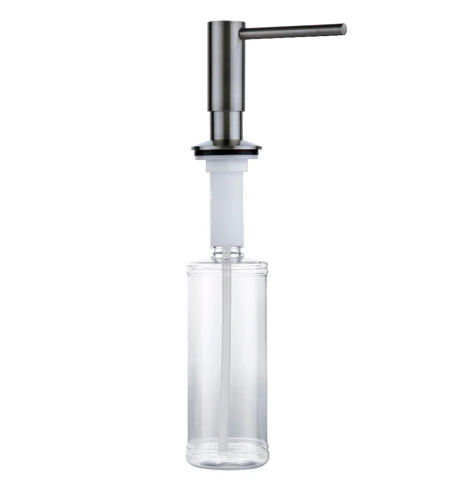 Gunmetal Liquid Soap Dispenser Plastic Bottle The 360 Degree Swivel Head Kitchen Installed In Sink Is Convenient And Simple
