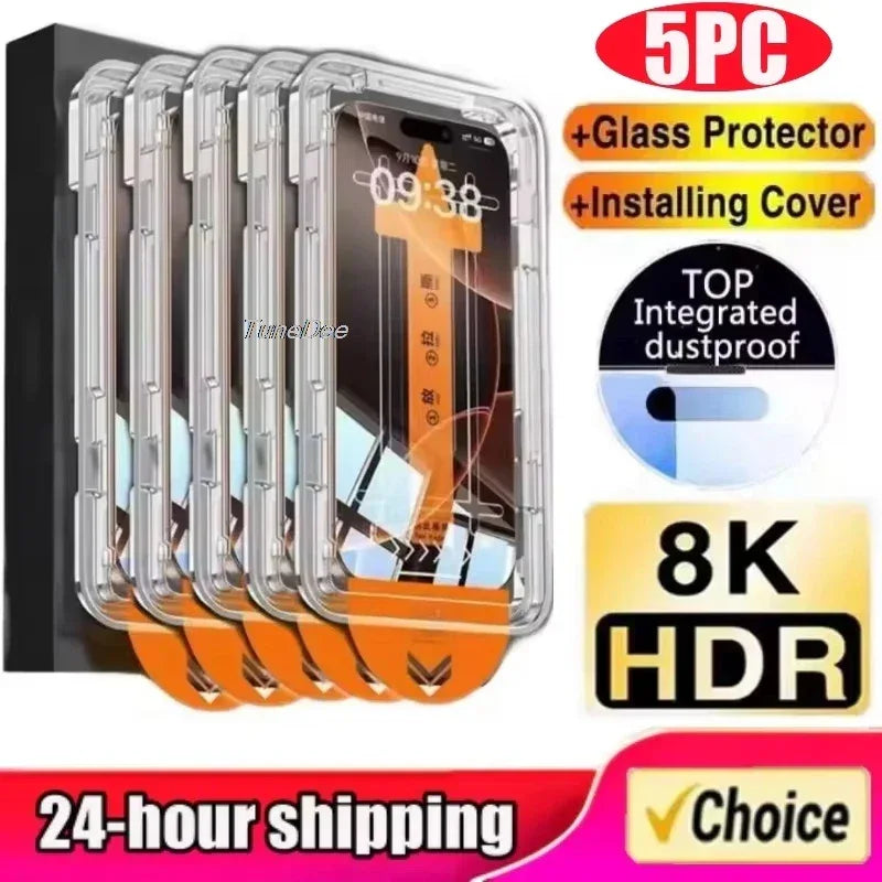iPhone Tempered Glass Screen Protector - HD Anti-Scratch 9H Hardness High Definition Tidesmit