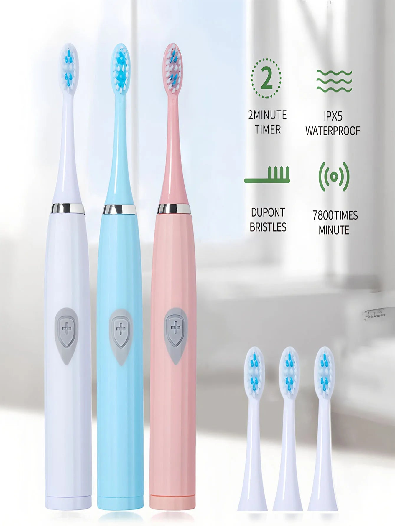 2026Electric Toothbrush Adult Automatic Couples Set, Suitable For Home Or Travel Use, Random Brush Head Colors