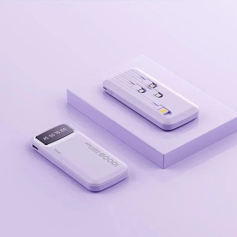 Portable Charger 10000mAh with Integrated USB-C Cable | Tidesmit Tidesmit