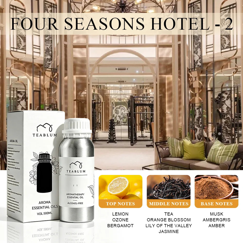 TEABLUM 500ML Aromatic Hotel Essential Oil Hotels Home Air Freshener Pure Plant Essential Oil Alcohol Free for Electric Diffuser