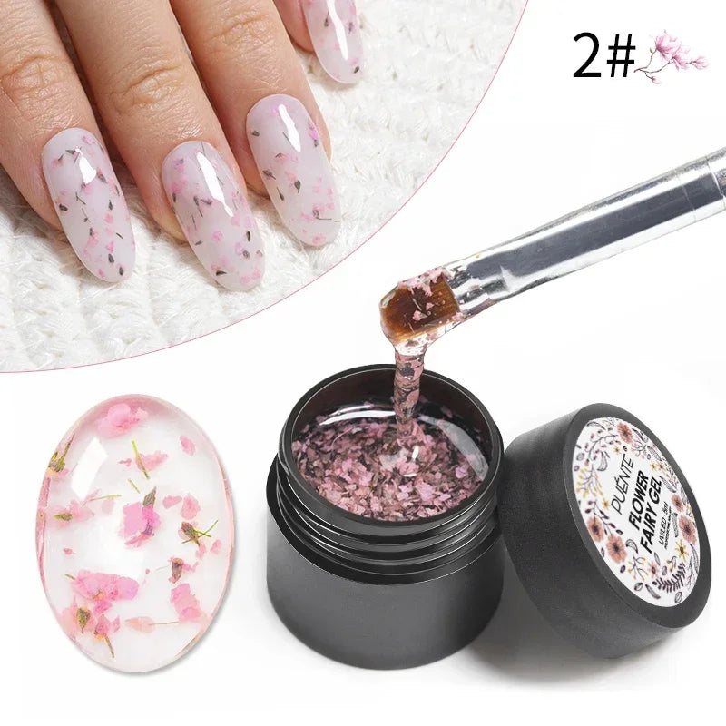 3D Sculpture Gel Nail Polish 15ml - Professional Soak Off Formula Permanent Makeup Machines Dried flower gel 02 Tidesmit