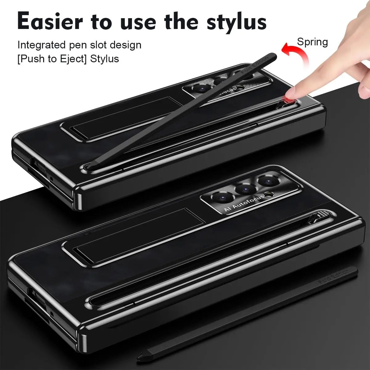 Samsung Galaxy Z Fold 7 Case with S Pen Holder and Kickstand Tidesmit