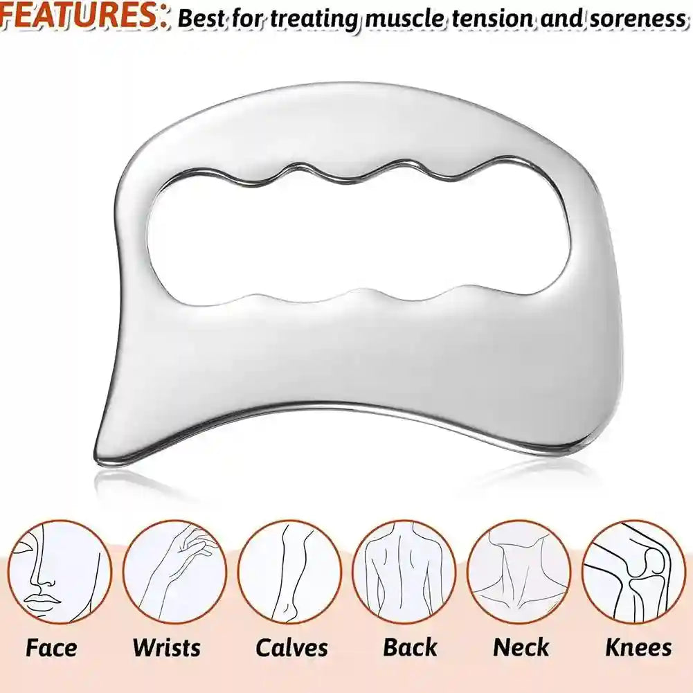 Stainless Steel Gua Sha Massage Tool for Face and Body - Tidesmit Eye Massage Instrument Tidesmit