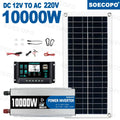 Solar System 10000W Complete Kit 12V To 220V 100A Controller 200W Panel Solar Power Generator for Home/Camping Backup Battery