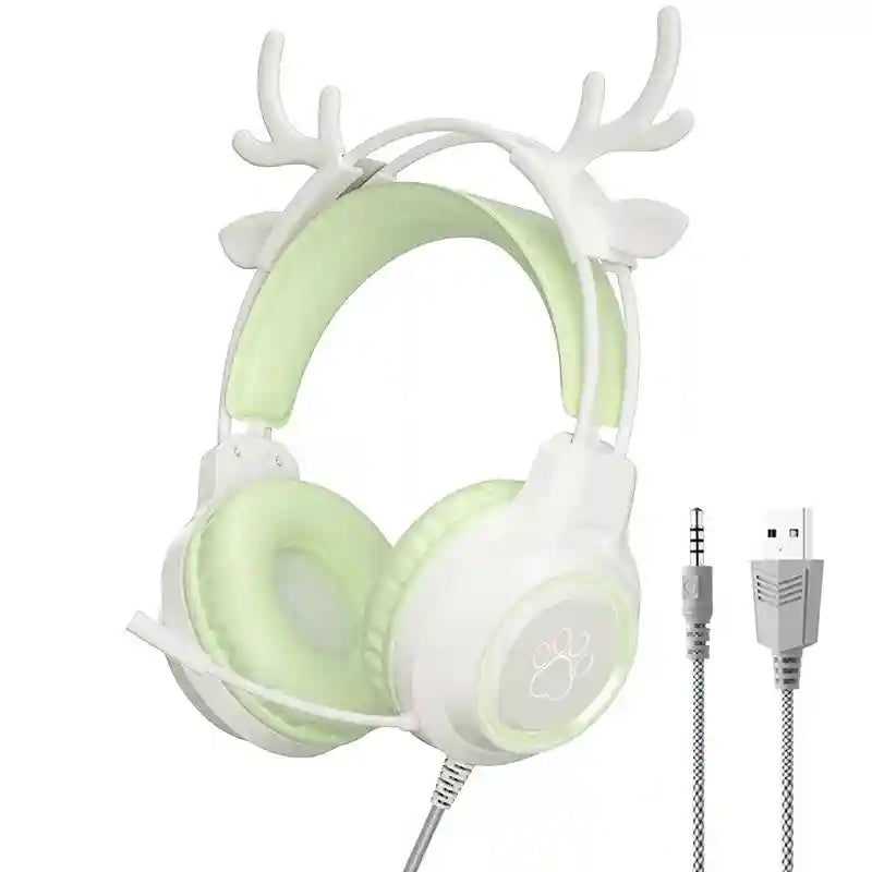 Wired Gaming Headphones: Noise-Canceling Over-Ear Audio - SY-G35 Series SY-G35 Green Deer Tidesmit