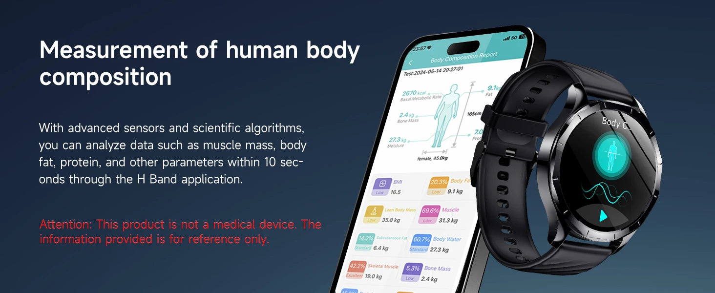 Marsyu AI-GPT Nursing Grade Health Smart Watch Body Fat Uric Acid ECG+PPG Body Fat BP HD Call Sports Smart Watch For Men Women