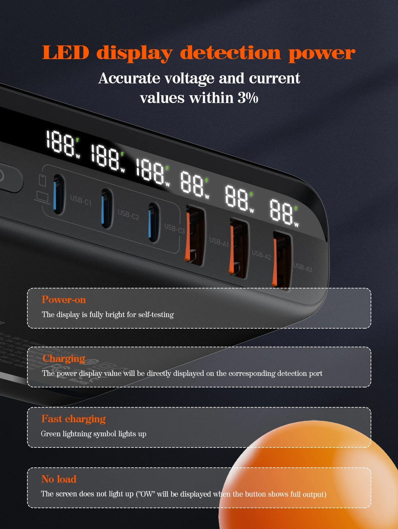 140W GaN USB C Charging Station 6-Port Hub for Universal Travel Tidesmit