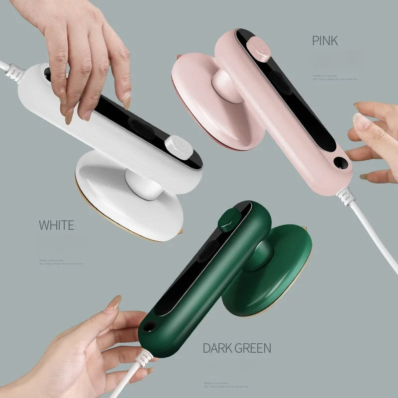 Tidesmit mini portable handheld electric iron with 2-in-1 steam and dry function for efficient garment care.