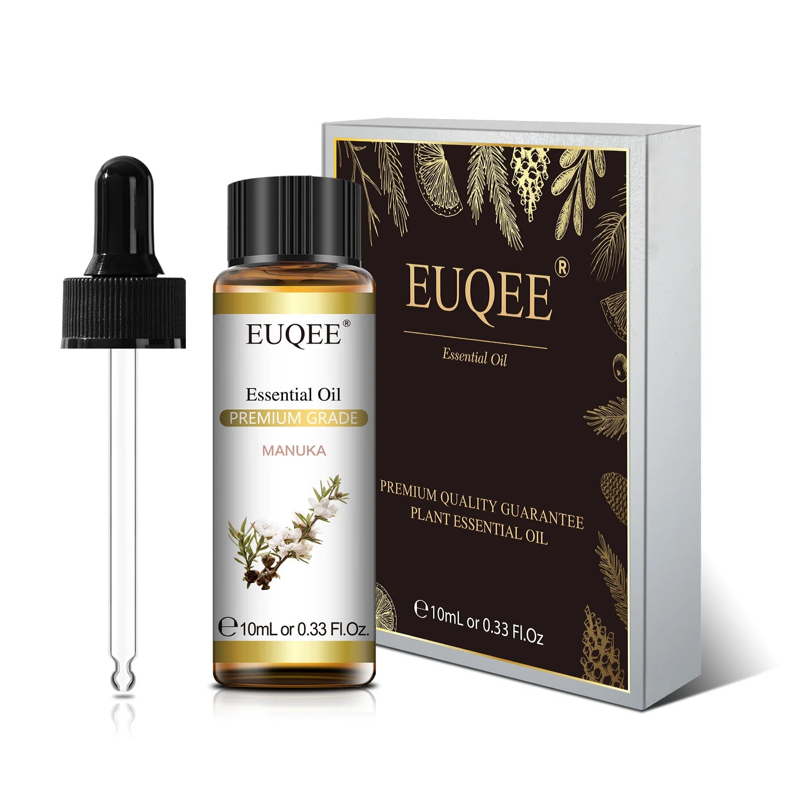 EUQEE 10ml Pure Essential Oil For Aromatherapy Diffuser-Jasmine Eucalyptus Frankincense Cinnamon Lavender Aroma Essential Oils