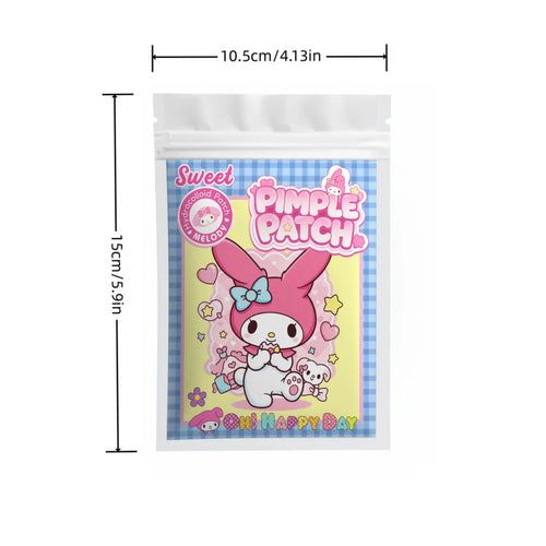 Hello Kitty hydrocolloid pimple patch pouch with cute bunny character face illustration