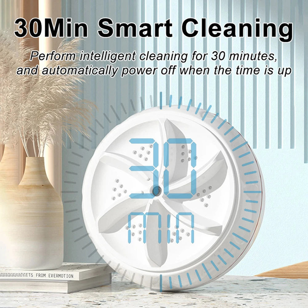 Tidesmit portable turbo ultrasonic washing machine for travel, washing baby clothes and socks via USB power