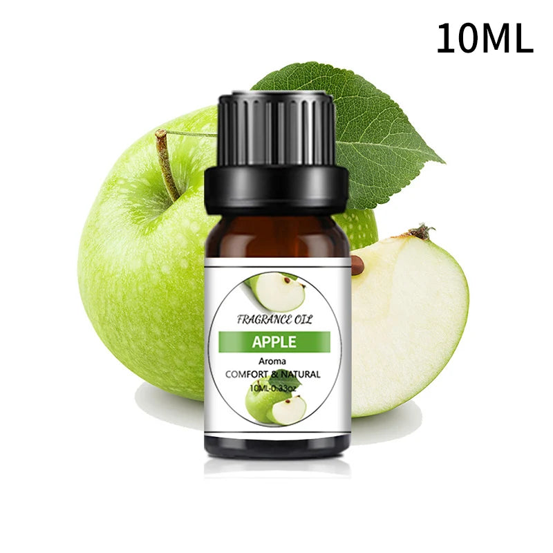 10ML Cherry Strawberry Lavender Jasmine Rose Vanilla Essential Oils for Diffuser, Humidifier, Massage, Candle, Soap Making