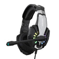 Wired Gaming Headphones With Mic - Over-Ear Noise Cancelling Black/White black Tidesmit