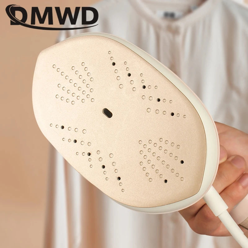 Tidesmit portable mini steam iron showing dual dry and wet ironing function for travel garment care and steaming.