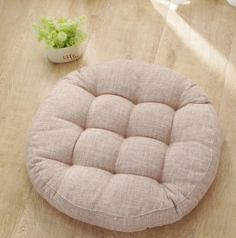 Inyahome Yoga Round Mat Pouf Seat Pillows Sofa Chair Bed Car Seat Pillows Cushions Floor Mat Meditation Pads for Dining Room