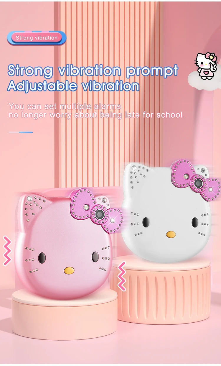 2024 Sanrio Hello Kitty Flip Phone Kawaii K688 Cartoon Taiml Cute Mini Phone Birthday Fashion Gift Toys Christmas For Anime Fans