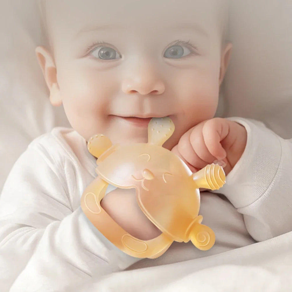 Silicone Teether Silicone Toddler Chew Toys Sensory Toys Anti Drop Wrist Hand Teether Baby Teething Mitten Food-Grade Soothing