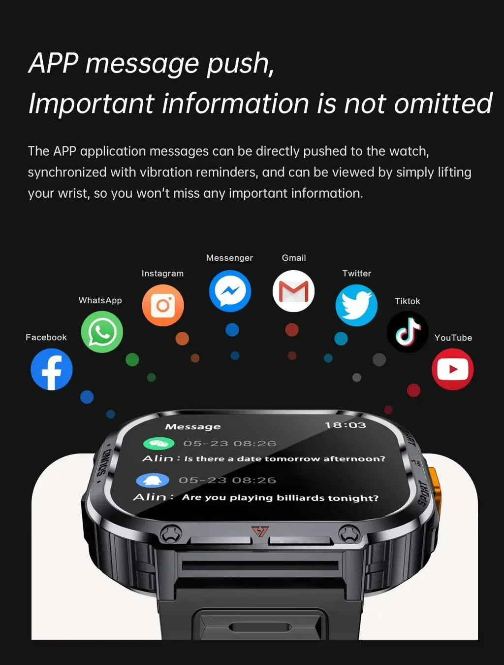 New Smart Watch Men LED Light Flashlight BT Call Music Player Sport Fitness Bracelet Calories Ultra Large Screen Smartwatch