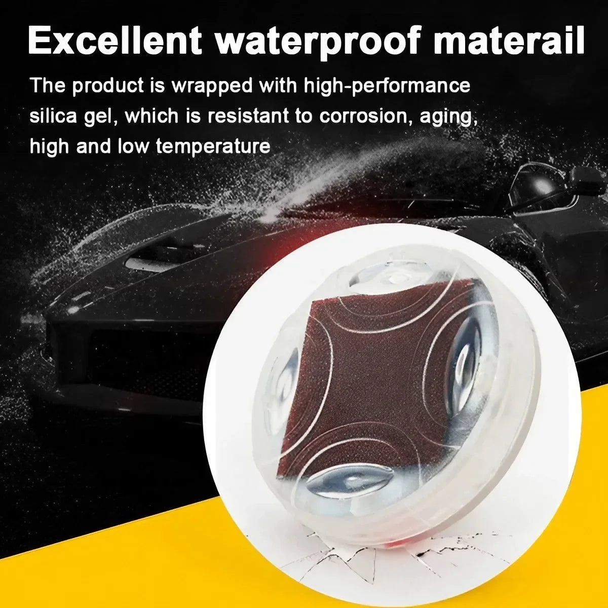 Solar LED Valve Cap Lights - RGB Waterproof Rim Decor for Wheels Tidesmit