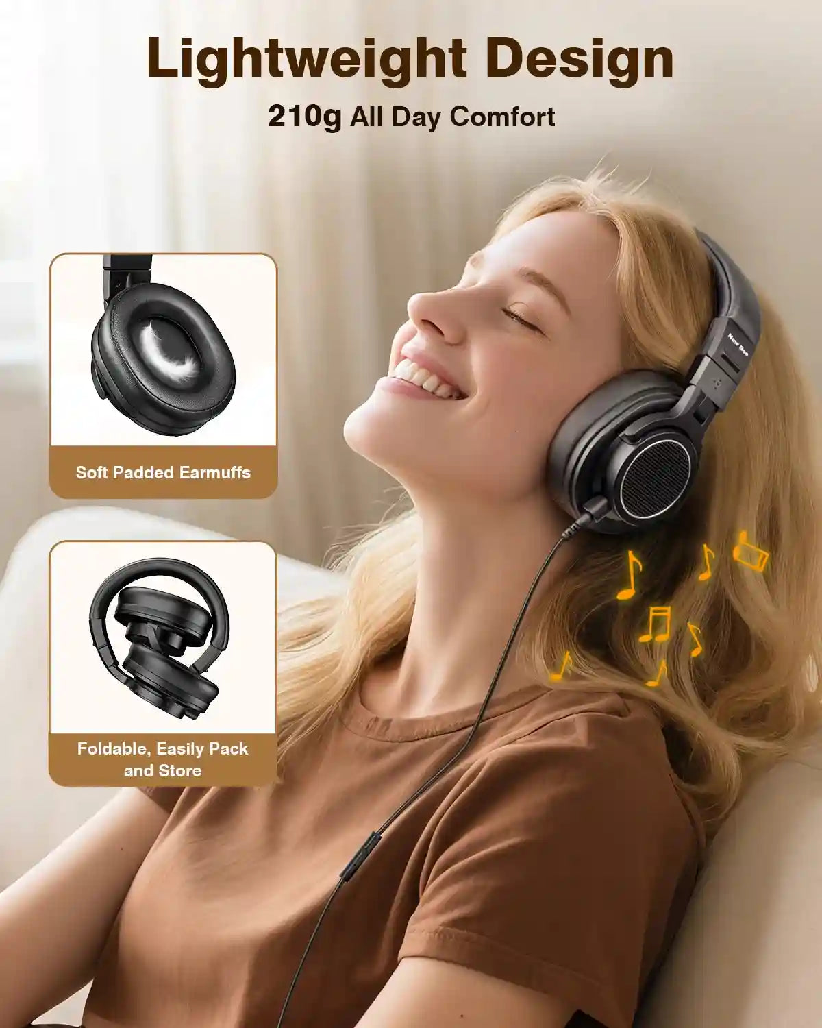 Wired Studio Headphones - Hi-Res Audio Monitoring for Producers Tidesmit