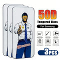 3PCS Fingerprint Unlock Tempered Glass Screen Protectors for Samsung Galaxy S25 S24 Ultra S23 S22 Plus S25Ultra HD Film Cover AE Tempered Glass Film 3 Pieces Tidesmit