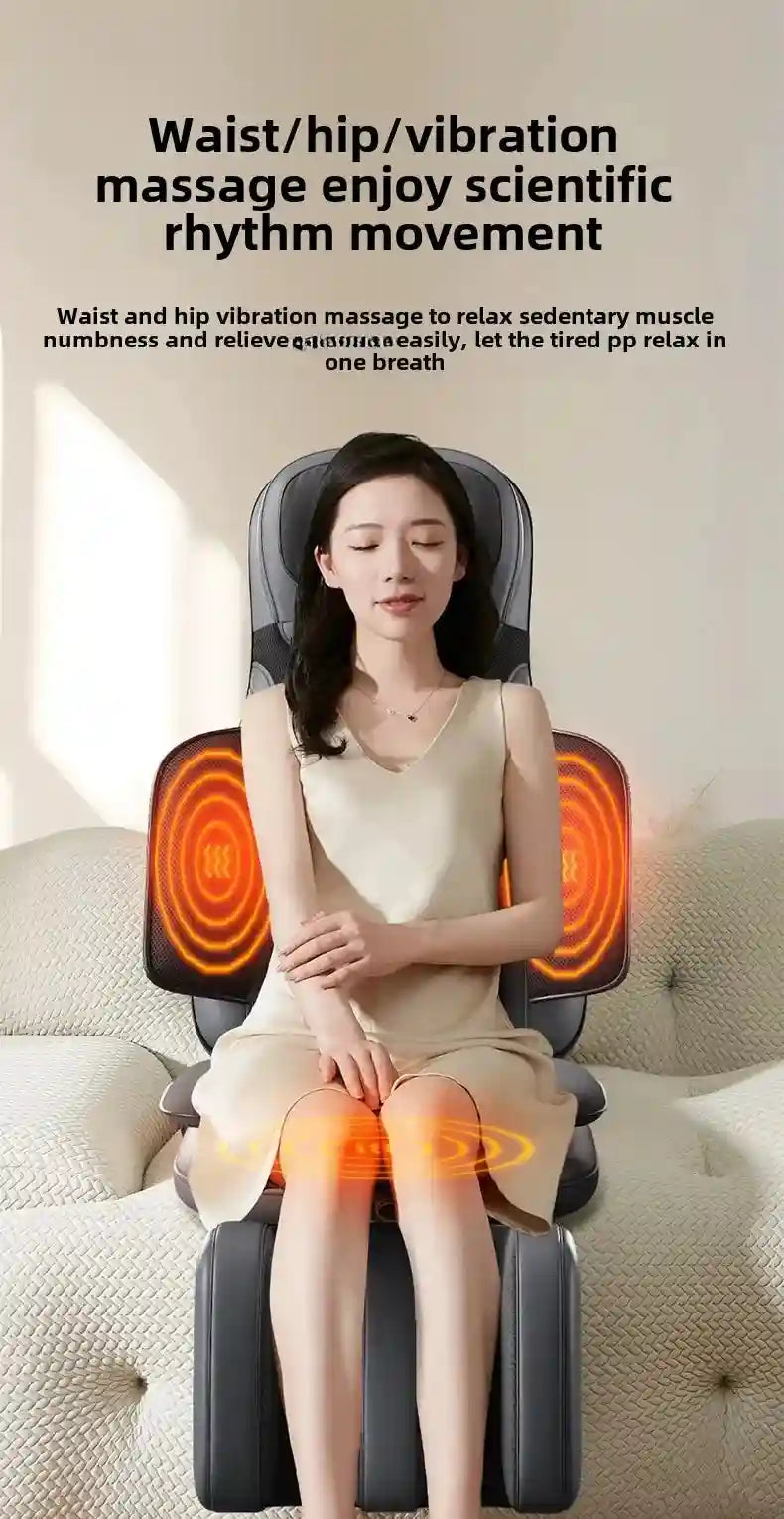 Electric Massage Roller Chair with Heat Therapy for Back and Neck Relief Massage Roller Tidesmit