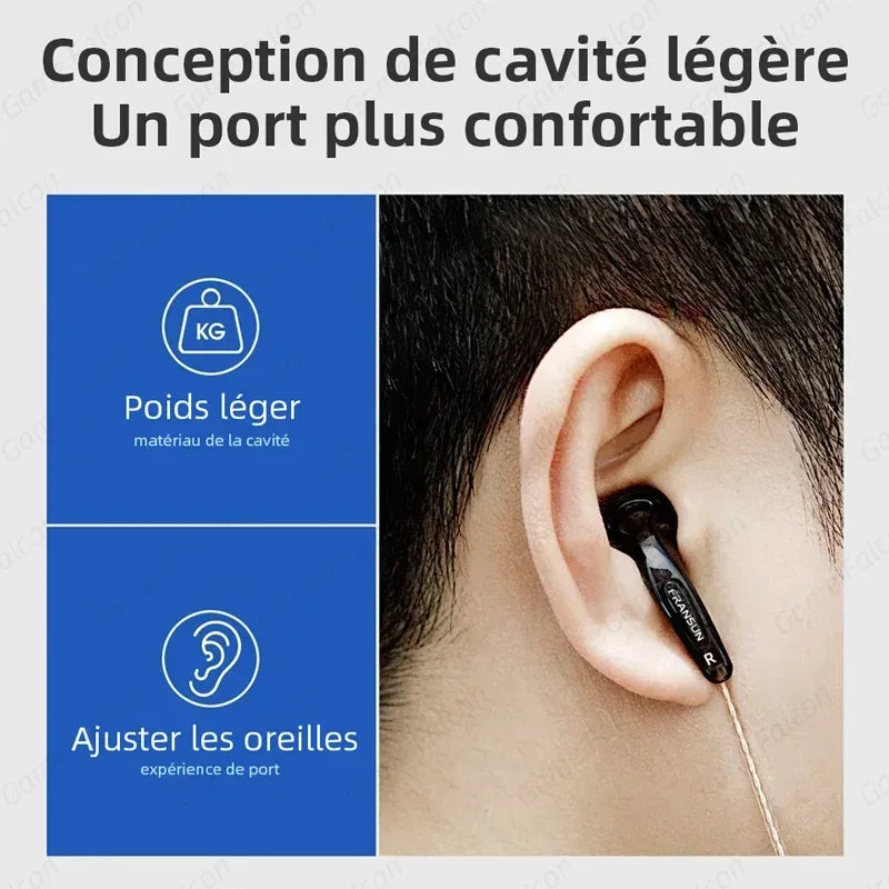 HiFi Wired Earbuds 15.4mm Driver with HD Microphone by Tidesmit Tidesmit