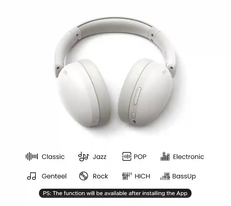 Tidesmit Wireless Over-Ear Headphones with 80H Battery and HiFi Audio Tidesmit