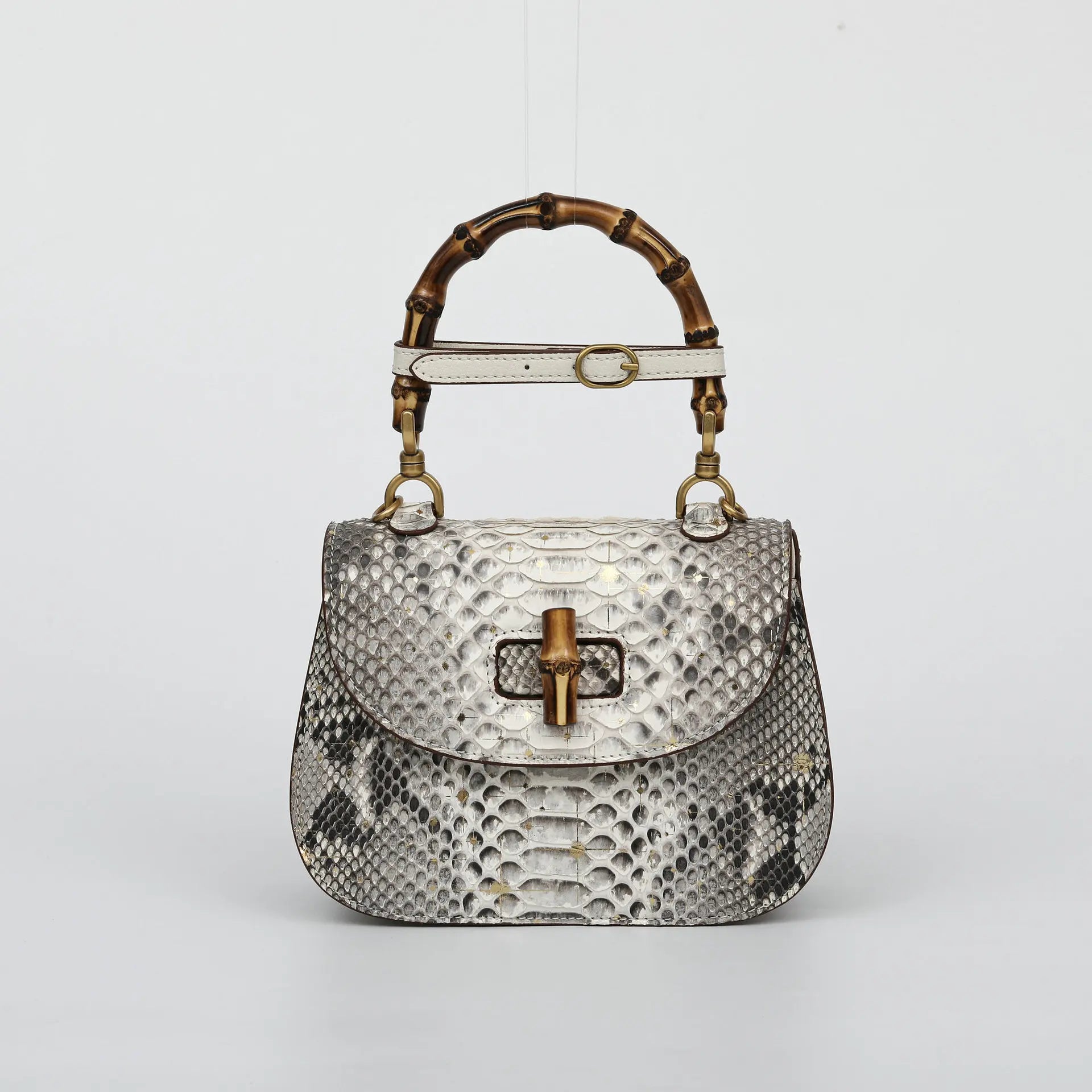 New Fashionable Women's Handbag Hand-held Bamboo Versatile Crossbody Bags Female Genuine Leather Handbags Woman Bags Top-handles