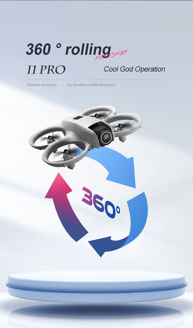 Mini 4K Camera Drone - Obstacle Avoidance & Foldable Design (i1PRO) Tidesmit